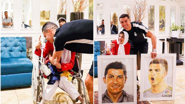 Ronaldo sa slikarkom Fatimom. Instagram / Al Nassr
