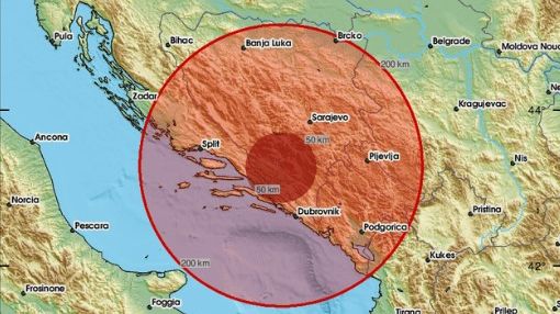 Zemljotres pogodio BiH: Treslo se blizu Mostara