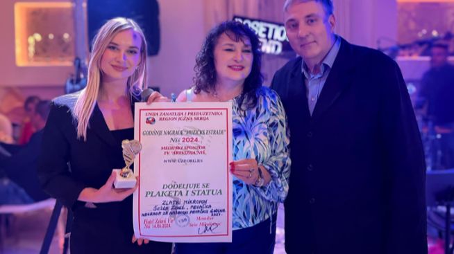 Šejla Zonić na dodjeli nagrada. Facebook