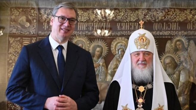 Vučić i patrijarh Kiril. Instagram
