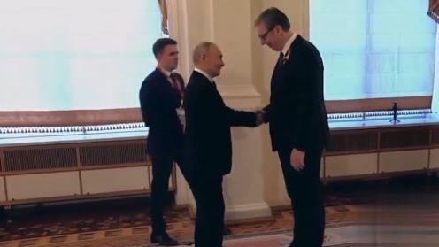 Putin i Vučić u Kremlju. Screenshot