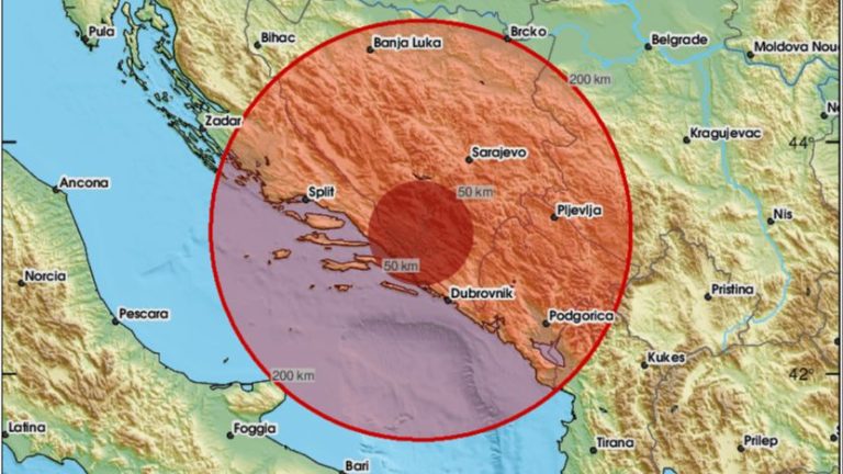 Zemljotres kod Mostara. EMSC