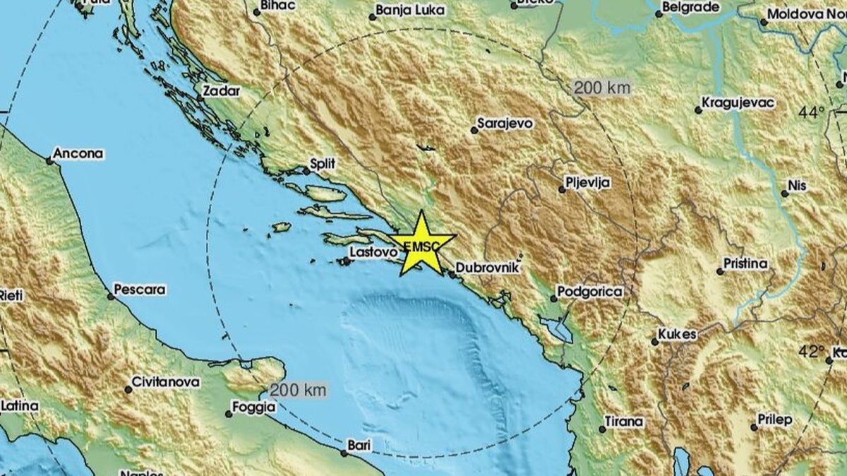 Zemljotres u Hrvatskoj. EMSC