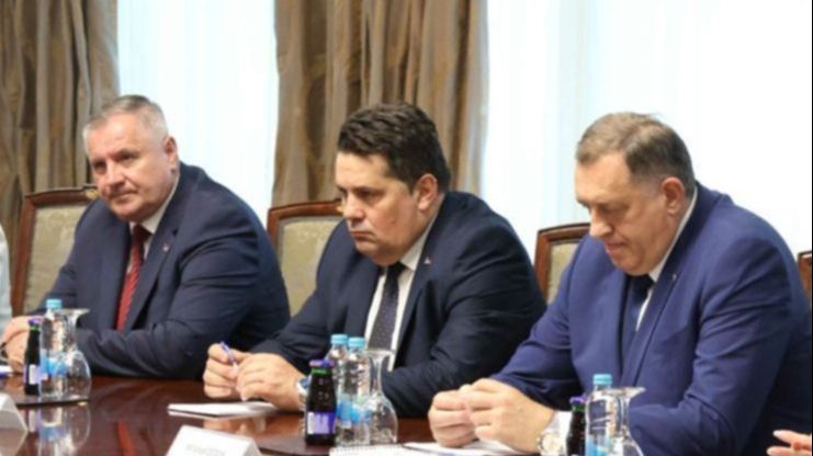 Višković, Stevandić i Dodik. predsjednikrs.rs / Borislav Zdrinja
