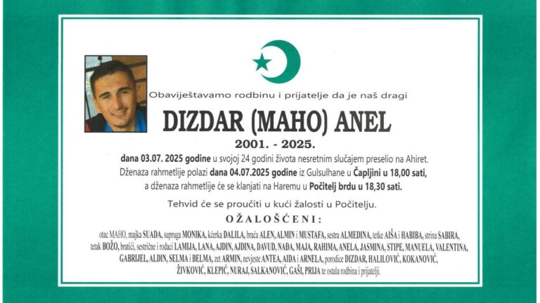 Sutra dženaza. Facebook