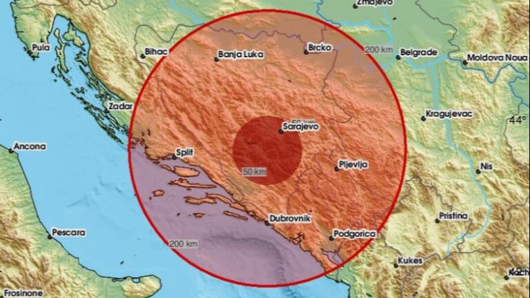 Zemljotres u Hercegovini. EMSC