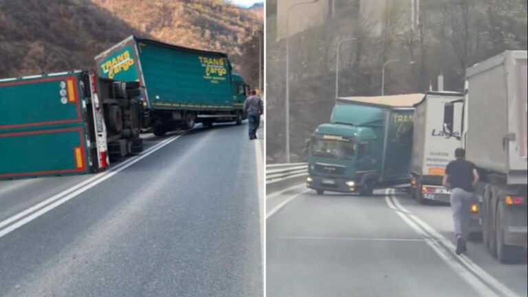 Prevrnula se prikolica kamiona. Facebook