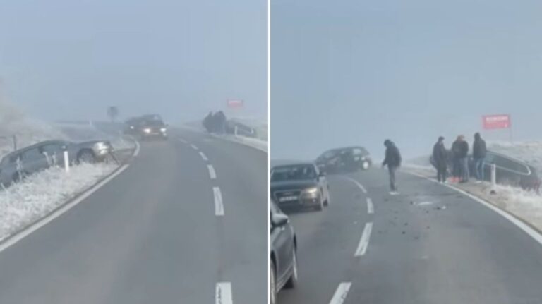 Vozila sletjela s puta. Screenshot