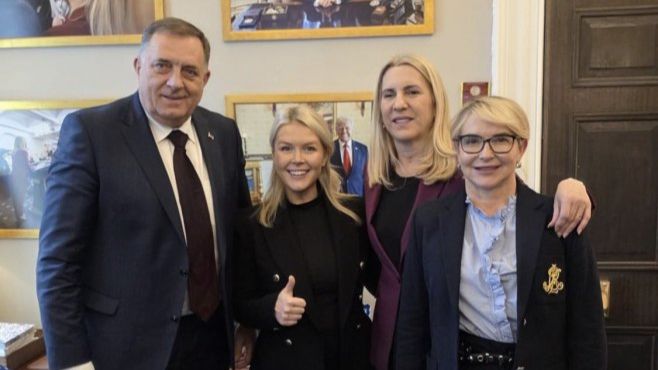 Dodik, Trišić-Babić i Cvijanović s Trampovom portparolkom: Pristup predsjednika SAD daje nadu da svijet ulazi u mirniju fazu