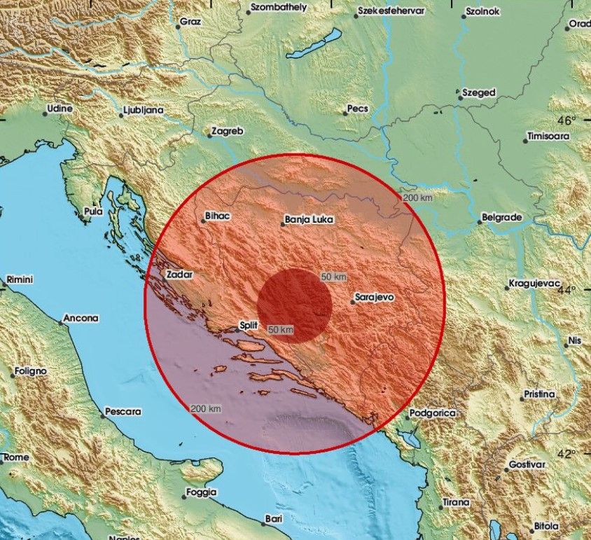 Snažan zemljotres jačine 4,6 stepeni pogodio BiH