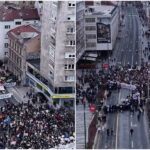Snimak iz zraka: Hiljade ljudi na ulicama Sarajeva, skandirali “Lopovi, lopovi”