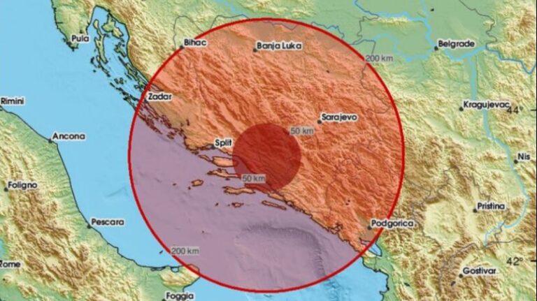 Zemljotres u Hercegovini. EMSC