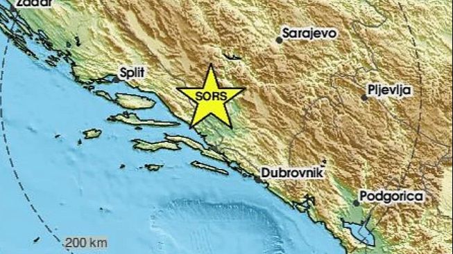 Epicentar zemljotresa. EMSC