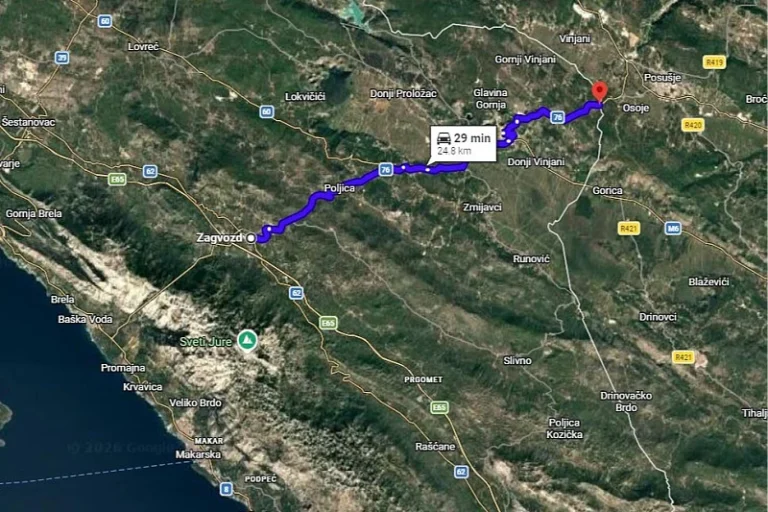 Cestu Imotski - Zagvozd najčešće koriste putnici koji iz pravca Posušja idu prema Makarskoj rivijeri