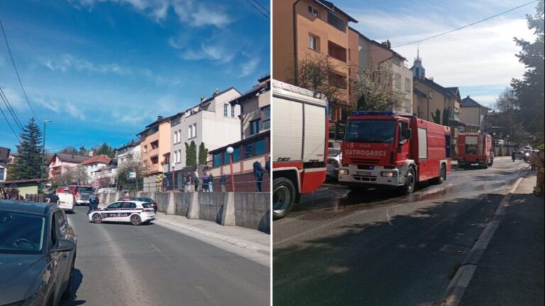 Policija i vatrogasci na terenu. Avaz