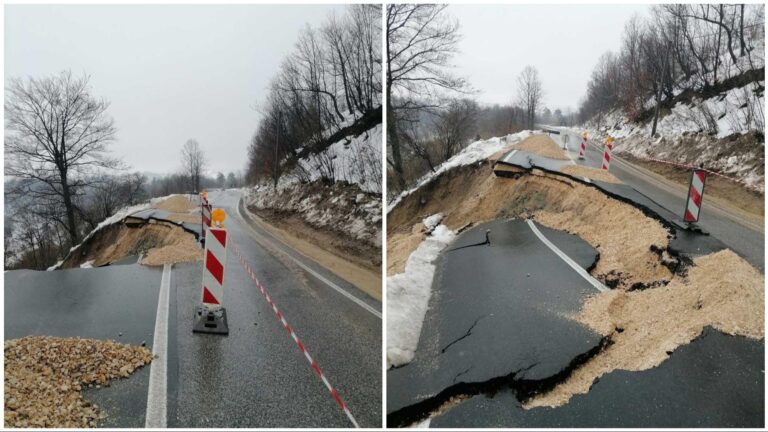 Odronila se cesta. MUP TK