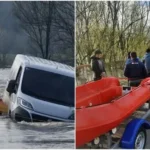 Drama kod Gračanice: Dvojica muškaraca u kombiju bili zarobljeni u nabujaloj Spreči