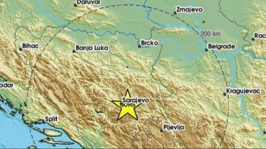 Zemljotres u BiH. EMSC