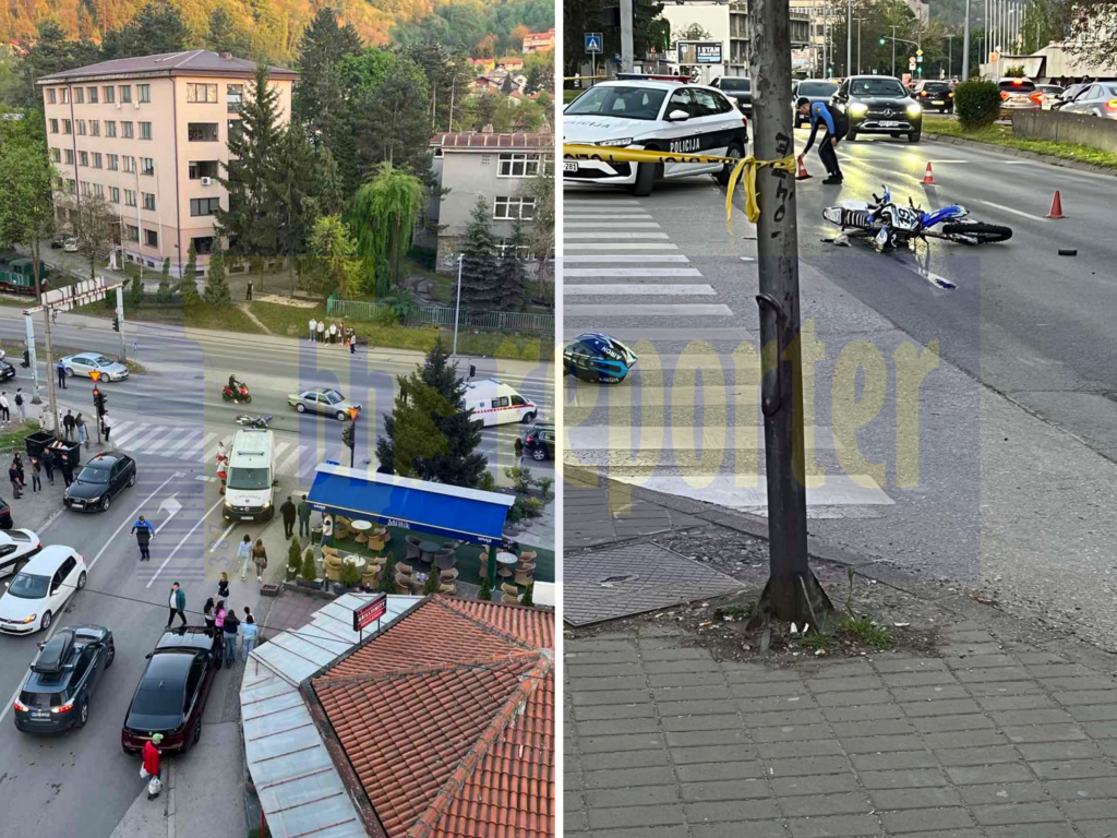 Nesreća u Tuzli: Sudarili se automobil i motocikl, jedna osoba povrijeđena