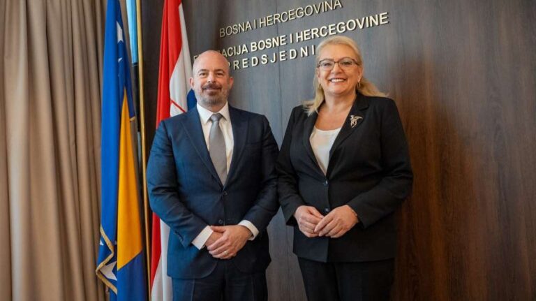 Ginkel i Bradara. Ured Predsjednice Federacije BiH