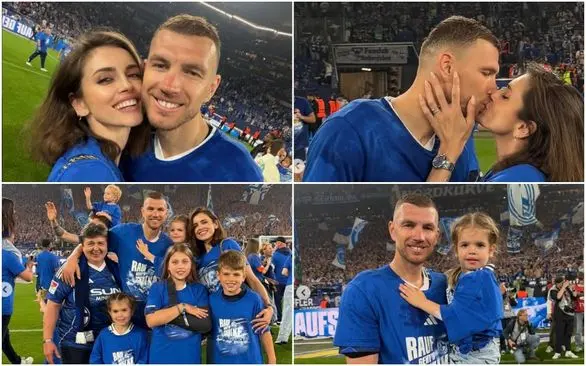Džeko s porodicom proslavio povratak Šalkea u Bundesligu