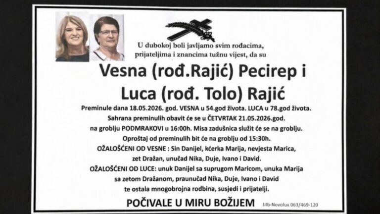 Poznat termin sahrane. Facebook