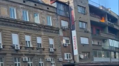 Požar u Sarajevu: Gorio balkon na Marijin Dvoru