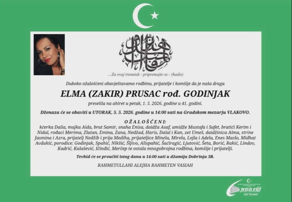 Danas dženaza svirepo ubijenoj Elmi Prusac-Godinjak
