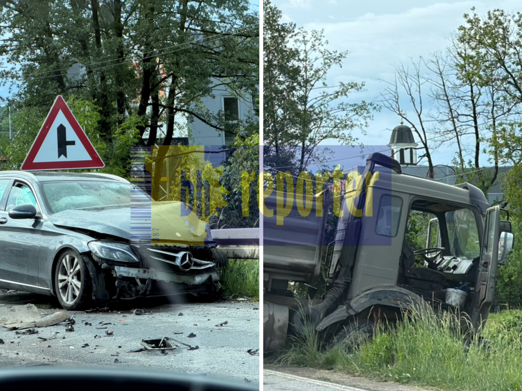 Teška nesreća u Kalesiji: Sudarili se automobil i kamion, jedna osoba povrijeđena