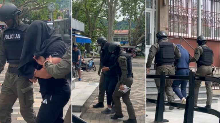 Uhapšeni policajci tokom sporvođenja u Tužilaštvo USK. Avaz