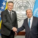 Bećirović s generalnim sekretarom UN-a – Rezolucija i spomenik Cvijet Srebrenice su trajno naslijeđe