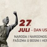 Čestitka gradonačelnika i predsjedavajuće Gradskog vijeća Tuzle u povodu obilježavanja 27. jula – Dana ustanka naroda i narodnosti Bosne i Hercegovine