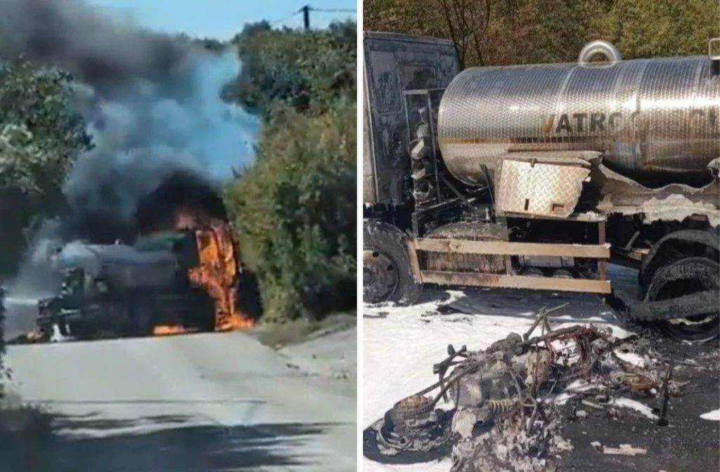Video / Horor na Gorancima: Motocikl se sudario s vatrogasnim vozilom, oba vozila izgorjela