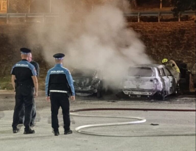 Policija i vatrogasci na terenu. Crna hronika