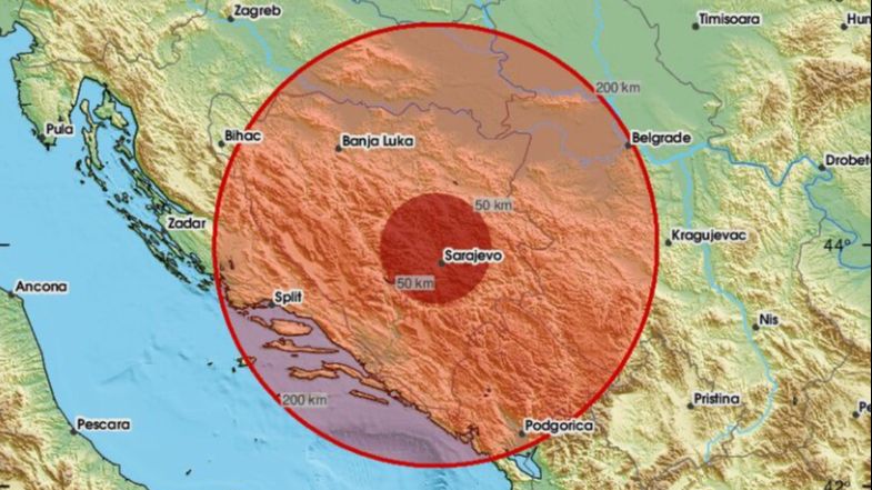 Epicentar je zabilježen pet kilometara od Visokog. EMSC