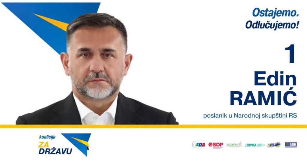 Edin Ramić, nosilac liste Koalicije za državu za NSRS: Neke stranke doprinose slabljenju političkog utjecaja Bošnjaka