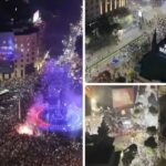 Video / Pogledajte kako je sinoć bilo na ulicama Srbije: Rijeke ljudi, vatromet i suze radosnice