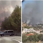 Video / Požar kod Trogira gasi 50 vatrogasaca i dva kanadera, zatvorena cesta